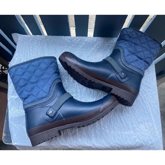 SPERRY Women's Waterproof Rubber Gray Boots Sz 8 - Picture 10 of 11